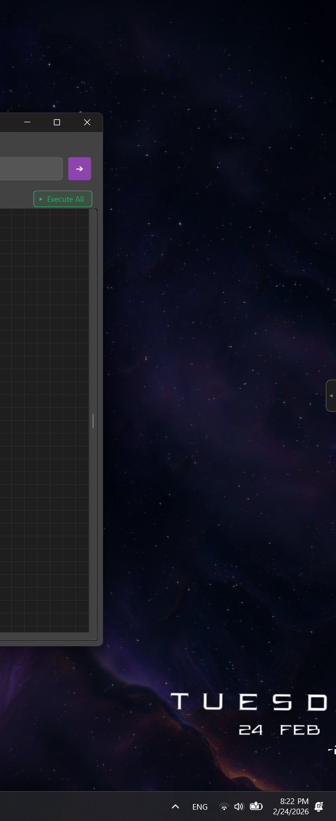 Side Panel Hidden — Query Reveal Button