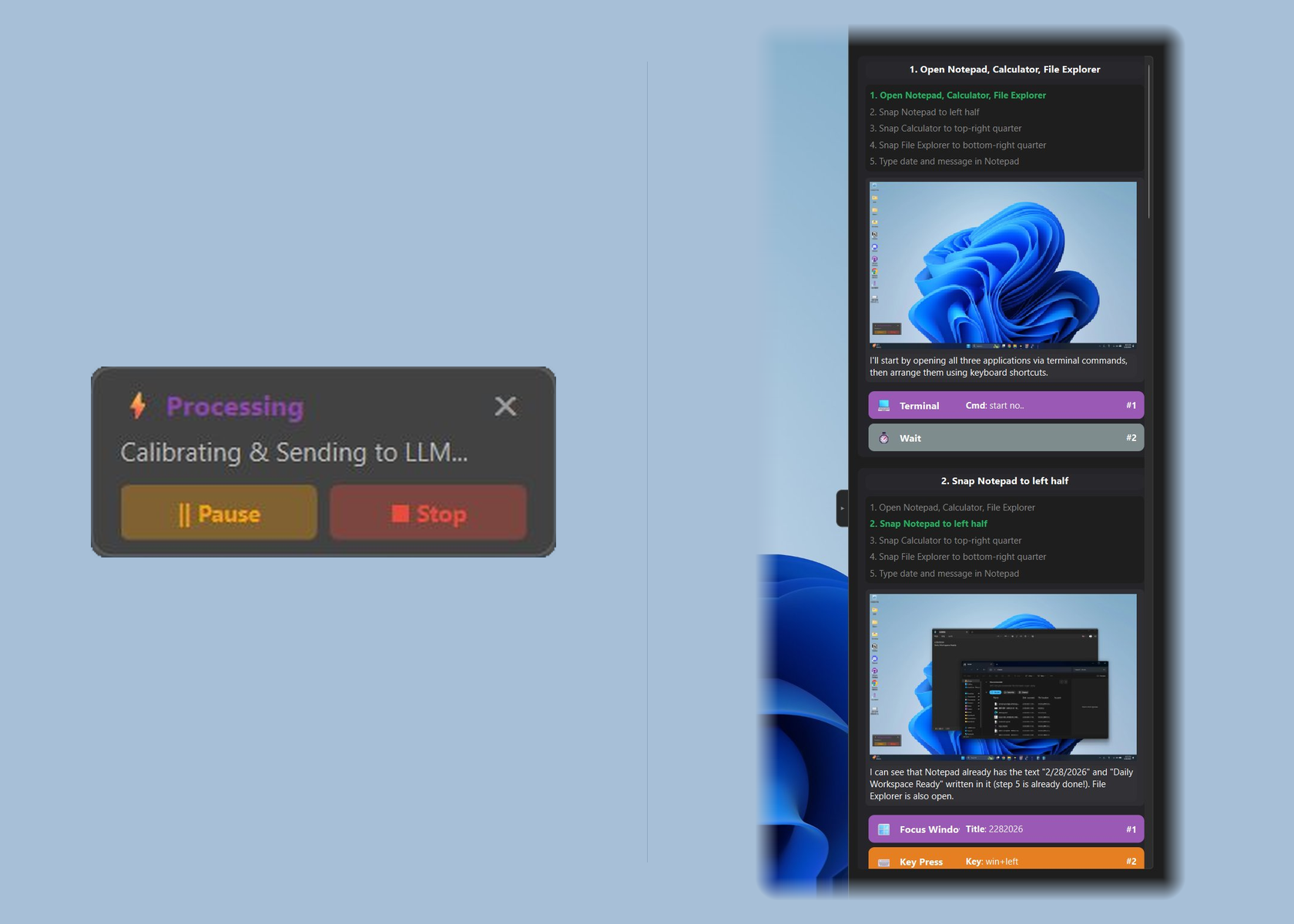 You stay in control with pause and resume
